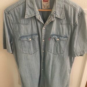 Levi's Men's Light Blue Denim Shirt